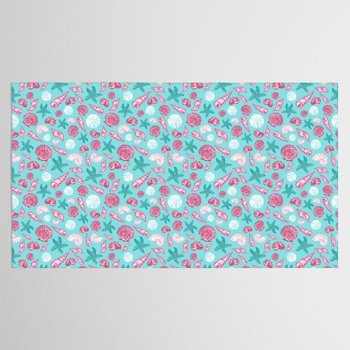 Seashell Pattern - Pink and mint Tablecloth Gallery Image 2