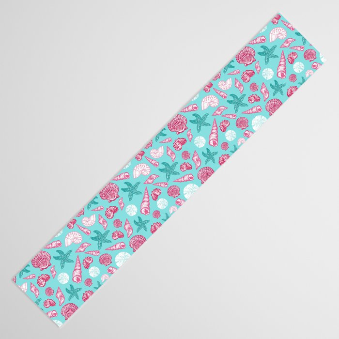 Seashell Pattern - Pink and mint Table Runner Gallery Image 3