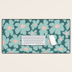 Retro Daisy - Green mood Desk Mat Gallery Image 1