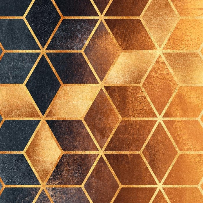 Golden Gradient Cubes Coffee Mug Gallery Image 2