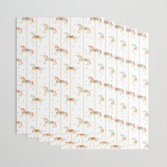 Carousel Horses Wrapping Paper Gallery Image 3