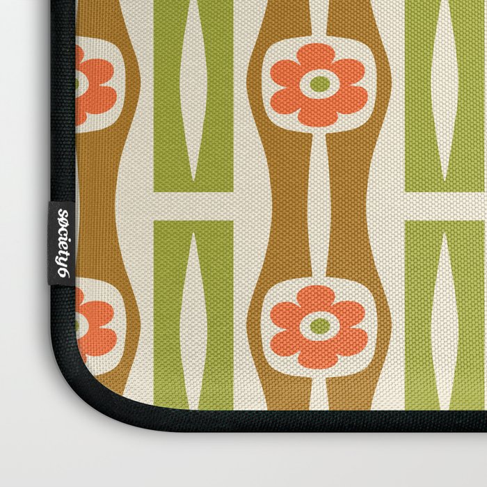 Tropical Bamboo Flower Pattern Laptop Sleeve Gallery Image 3