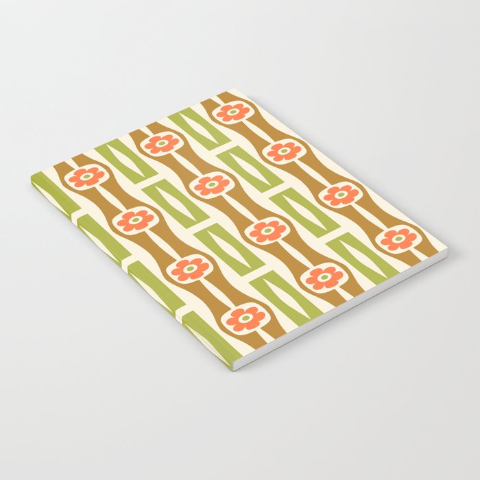 Tropical Bamboo Flower Pattern Notebook Gallery Image 1