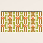 Tropical Bamboo Flower Pattern Desk Mat Gallery Image 3