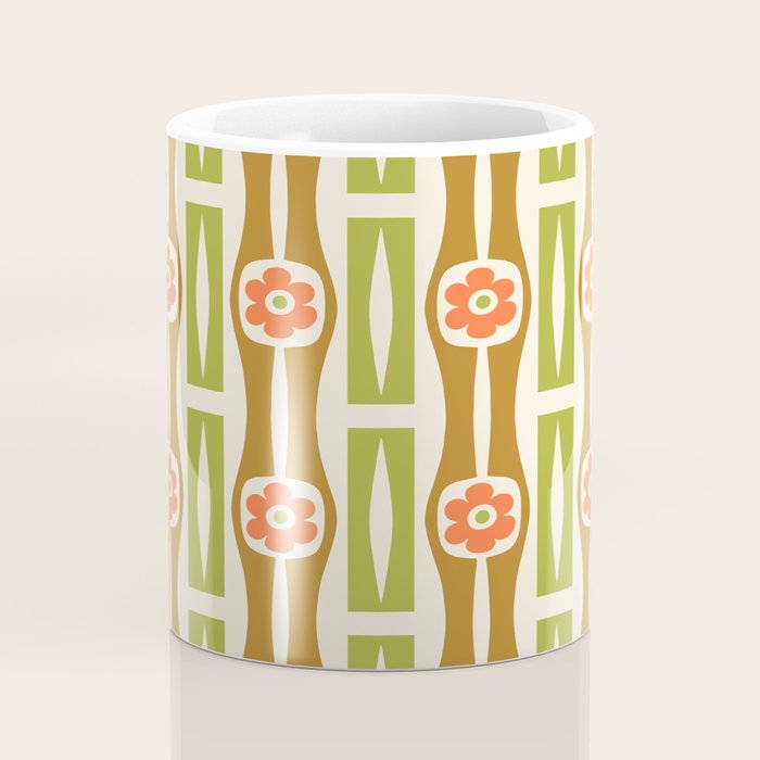 Tropical Bamboo Flower Pattern Coffee Mug Gallery Image 4
