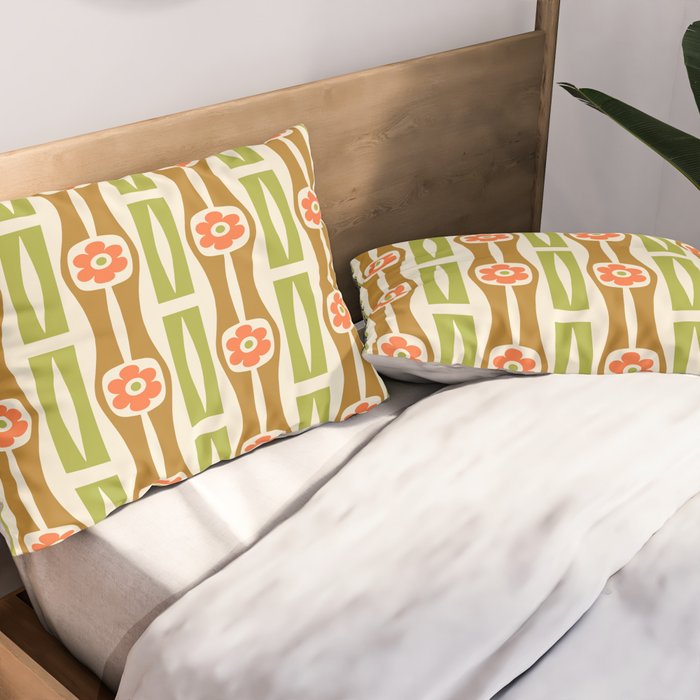 Tropical Bamboo Flower Pattern Pillow Sham Gallery Image 2