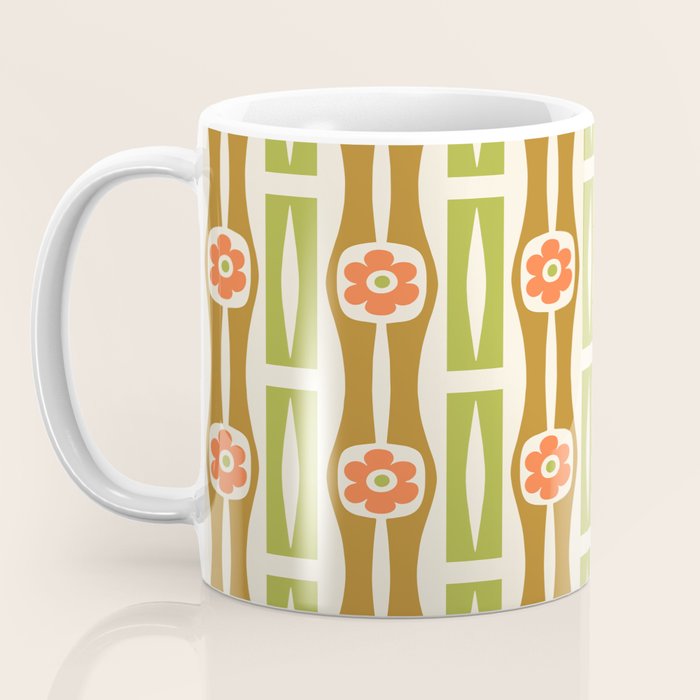 Tropical Bamboo Flower Pattern Coffee Mug Gallery Image 3