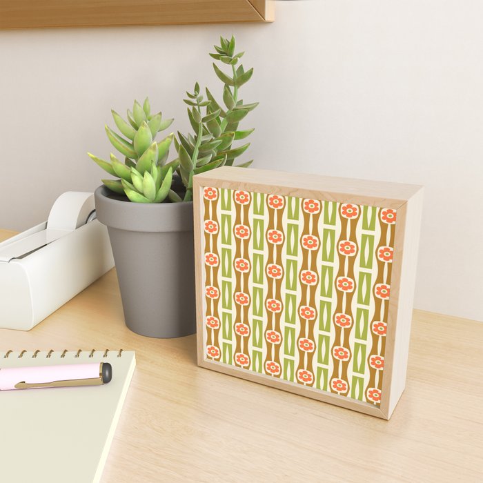 Tropical Bamboo Flower Pattern Mini Art Print Gallery Image 2