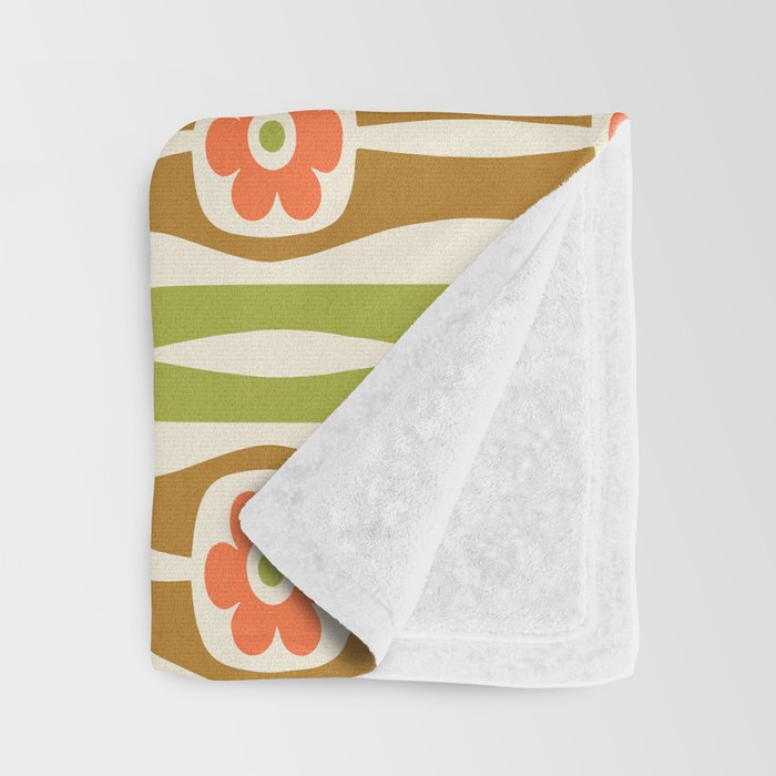 Tropical Bamboo Flower Pattern Throw Blanket Gallery Image 3
