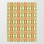 Tropical Bamboo Flower Pattern Poster Gallery Image 4