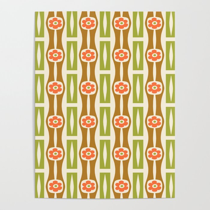 Tropical Bamboo Flower Pattern Poster Gallery Image 4
