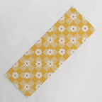 Daisies On Yellow Checkerboard Yoga Mat Gallery Image 1