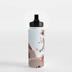 Summer In Greece Art Print | Pink Flowers Photo | Crete Island Holiday | Europe Travel Photography Water Bottle Gallery Image 2