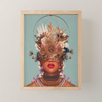 Blossom in a golden asymmetry Mini Art Print Gallery Image 1