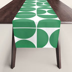 Mid Century Modern Green Square Table Runner Gallery Image 1