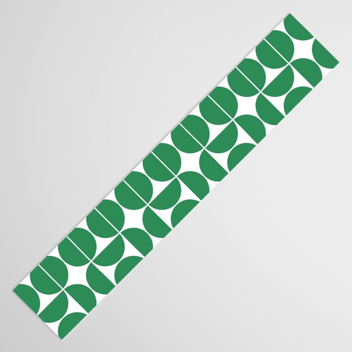 Mid Century Modern Green Square Table Runner Gallery Image 3