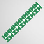 Mid Century Modern Green Square Table Runner Gallery Image 3