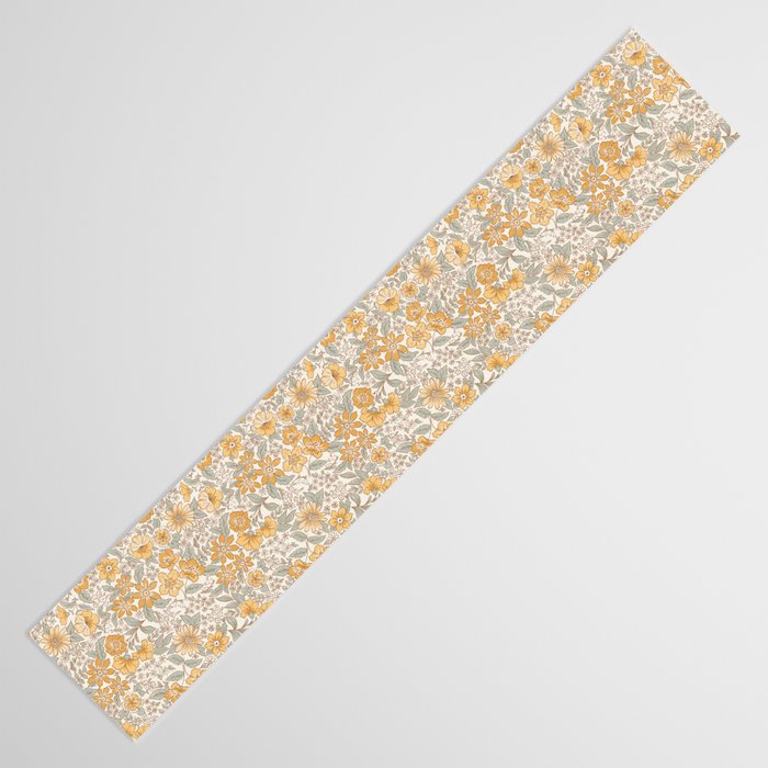 Posey - gold and sage Table Runner Gallery Image 3