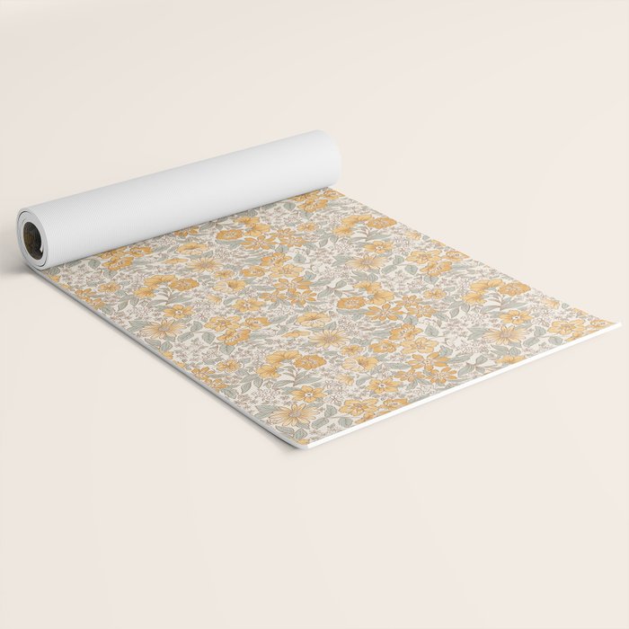 Posey - gold and sage Yoga Mat Gallery Image 2