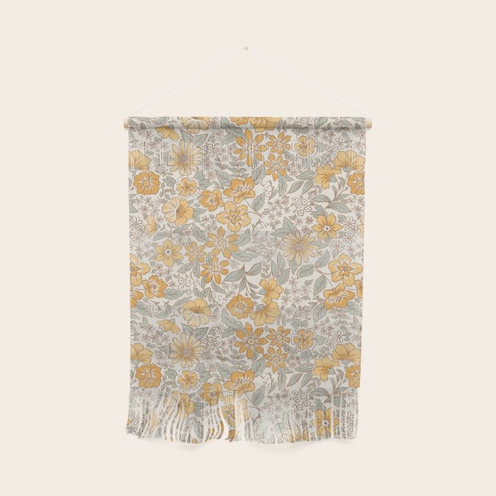 Posey - gold and sage Wall Hanging Gallery Image 1