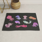 Squids - black Rug Gallery Image 1