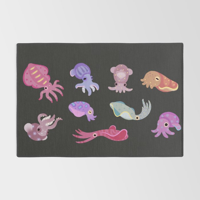 Squids - black Rug Gallery Image 2