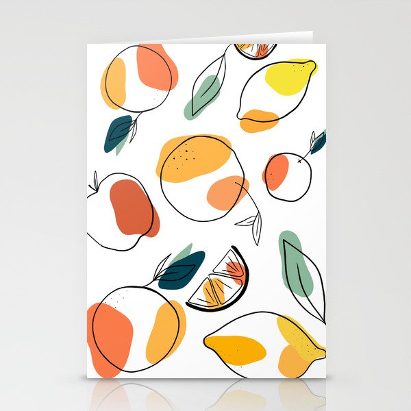 Abstract citrus fruit Stationery Card Gallery Image 1