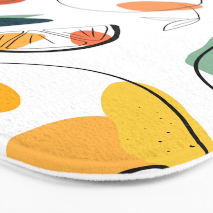 Abstract citrus fruit Bath Mat Gallery Image 3