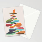 Bird nesting on top of pebbles hill Stationery Card Gallery Image 2
