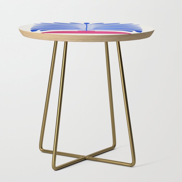 THE VASE 01: Cerise & Persian Blue Leaves Side Table Gallery Image 1