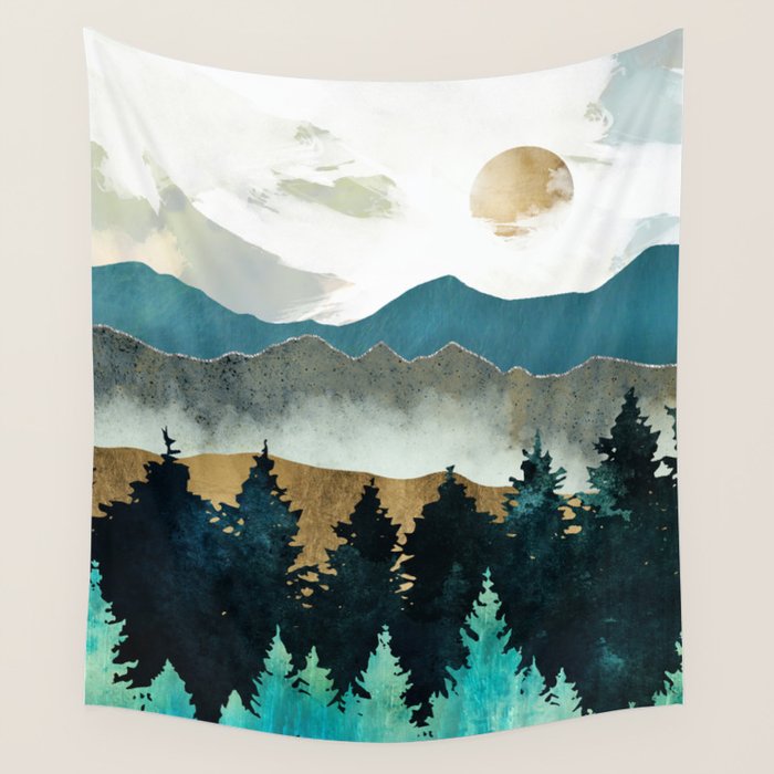 Forest Mist Wall Tapestry Gallery Image 1