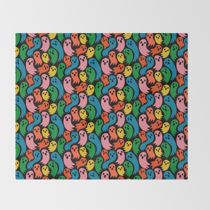 Spooky Ghosts Throw Blanket Gallery Image 2