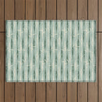 Vintage Bamboo Stripes ©studioxtine Outdoor Rug Gallery Image 1