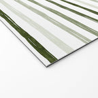 Watercolor Green and White Striped Welcome Mat Gallery Image 2