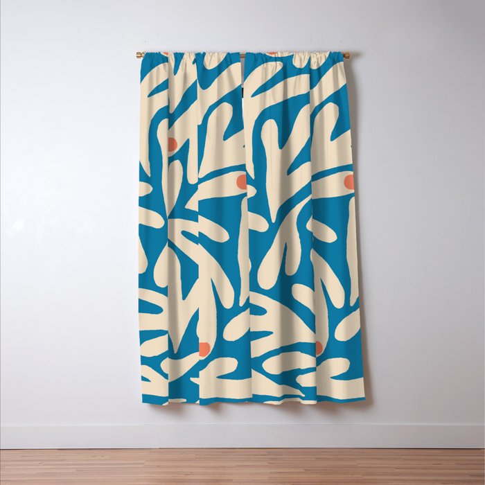 Henri Matisse Abstract Tropical Cut Out Pattern Window Curtain Gallery Image 3