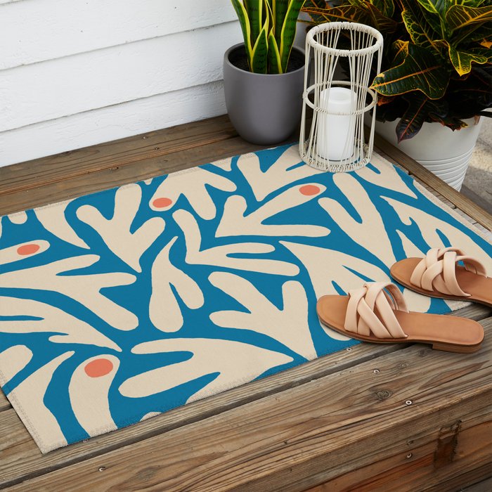 Henri Matisse Abstract Tropical Cut Out Pattern Outdoor Rug Gallery Image 2
