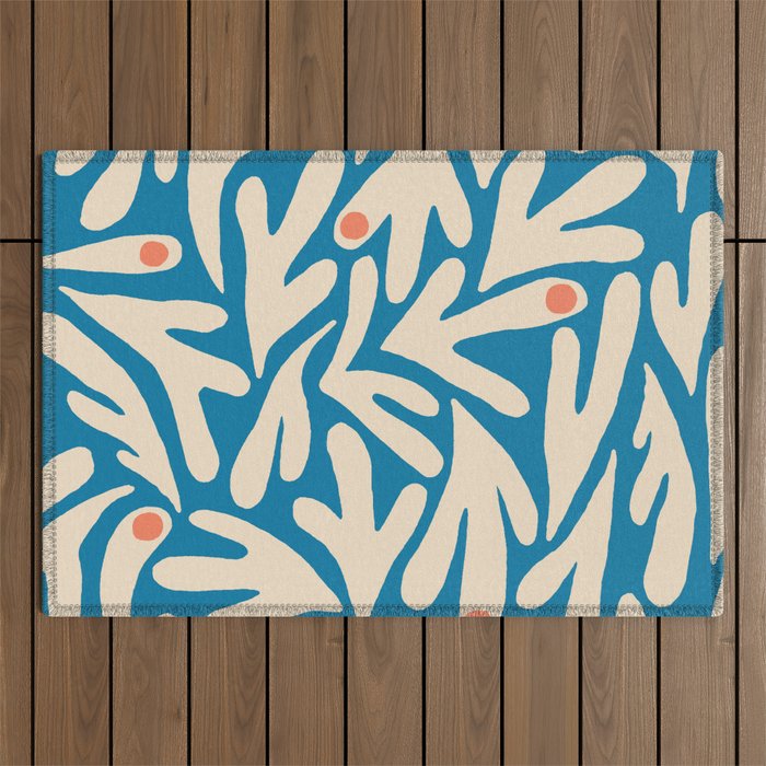 Henri Matisse Abstract Tropical Cut Out Pattern Outdoor Rug Gallery Image 1