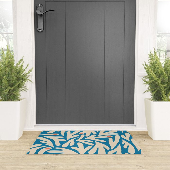 Henri Matisse Abstract Tropical Cut Out Pattern Welcome Mat Gallery Image 3