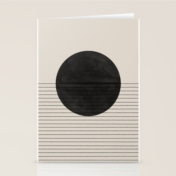 Minimalistic sun and Ocean Stationery Card Gallery Image 2