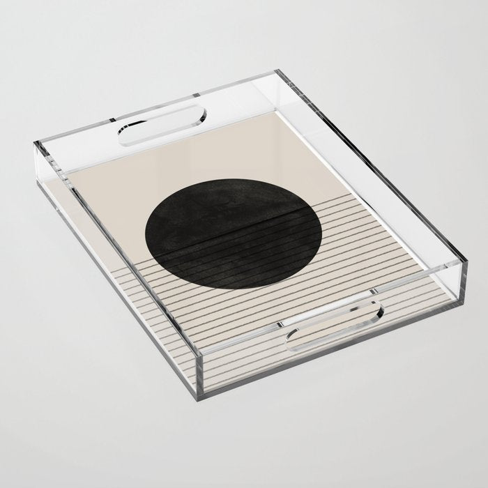 Minimalistic sun and Ocean Acrylic Tray Gallery Image 1