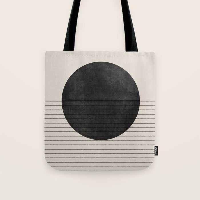 Minimalistic sun and Ocean Tote Bag Gallery Image 1