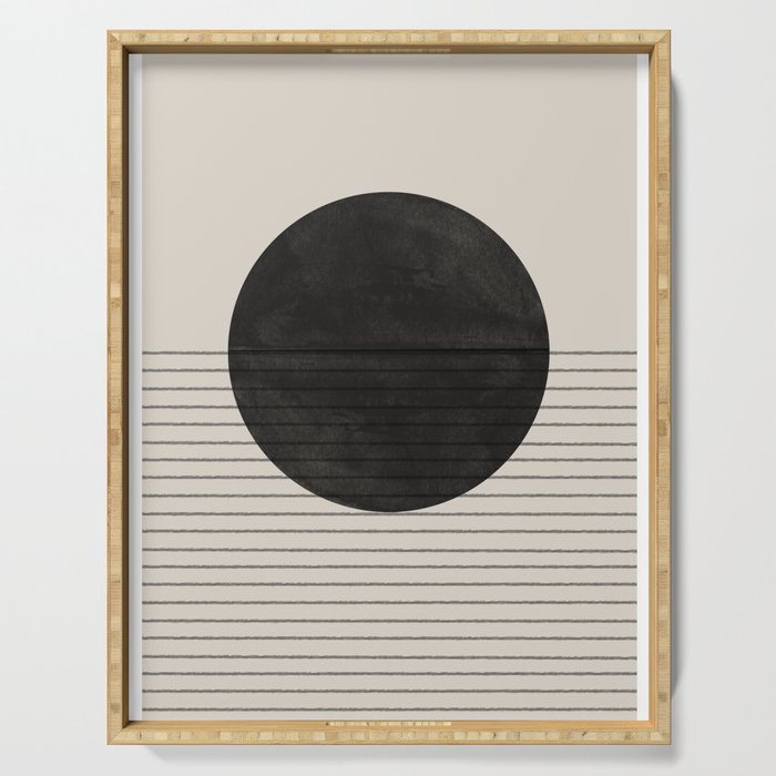 Minimalistic sun and Ocean Serving Tray Gallery Image 1