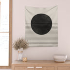 Minimalistic sun and Ocean Wall Tapestry Gallery Image 2