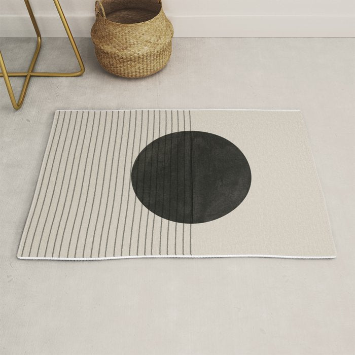 Minimalistic sun and Ocean Rug Gallery Image 1