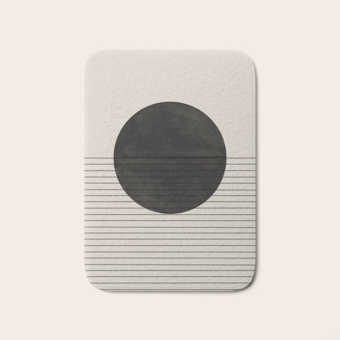 Minimalistic sun and Ocean Bath Mat Gallery Image 1