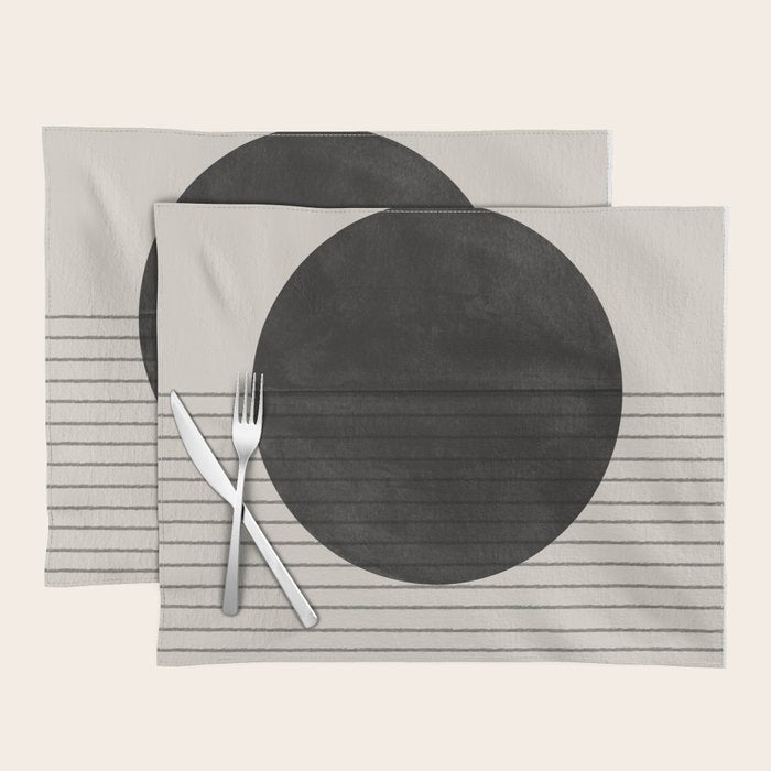 Minimalistic sun and Ocean Placemat Gallery Image 1