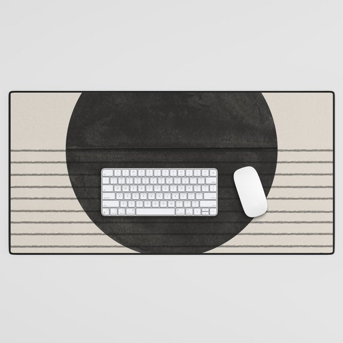 Minimalistic sun and Ocean Desk Mat Gallery Image 1