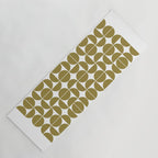 Mid Century Modern Geometric 04 Flat Gold Yoga Mat Gallery Image 1