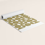 Mid Century Modern Geometric 04 Flat Gold Yoga Mat Gallery Image 2