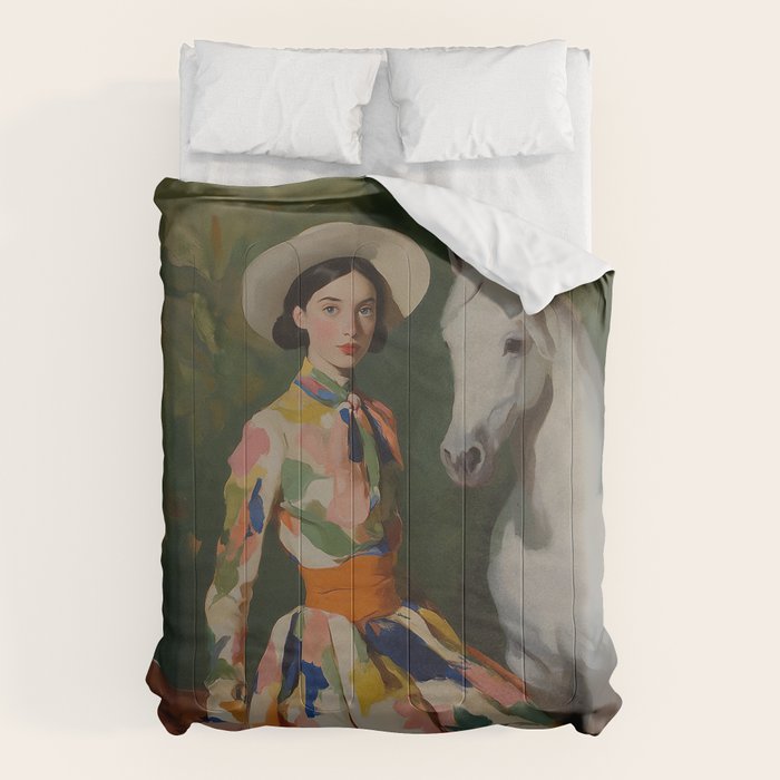 Equestrian Elegance in Color Comforter Gallery Image 1